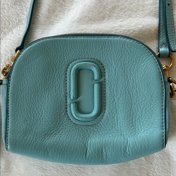 EUC Marc Jacobs Teal Leather duo-zipper Crossbody Bag - Picture 2 of 9